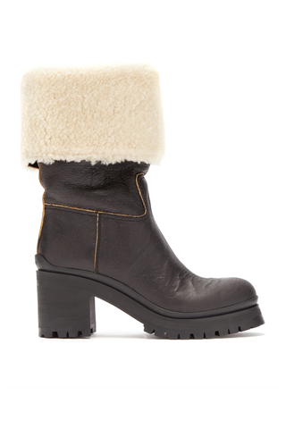 Leather and shearling boots