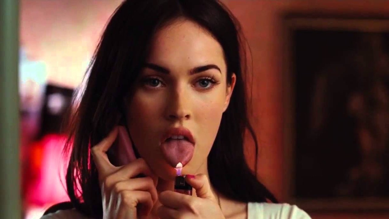 Megan Fox with lighter on tongue in Jennifer's Body