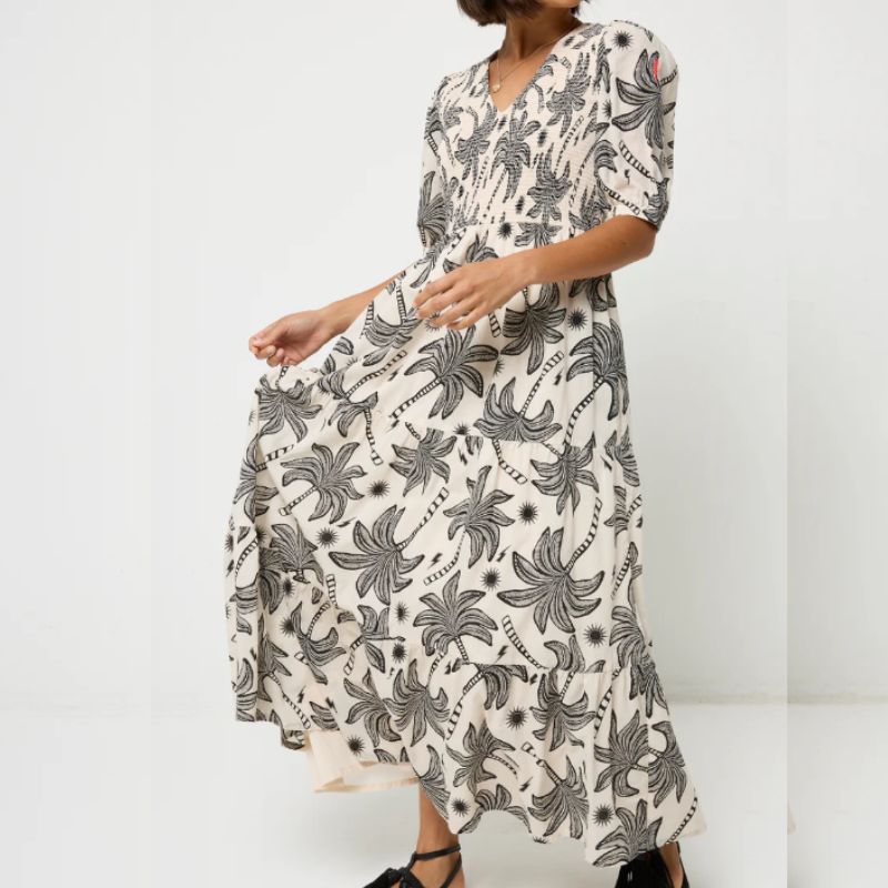 printed maxi dress