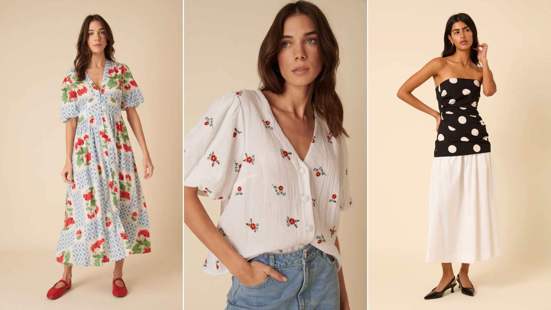 Three models wear clothing from Nobody's Child