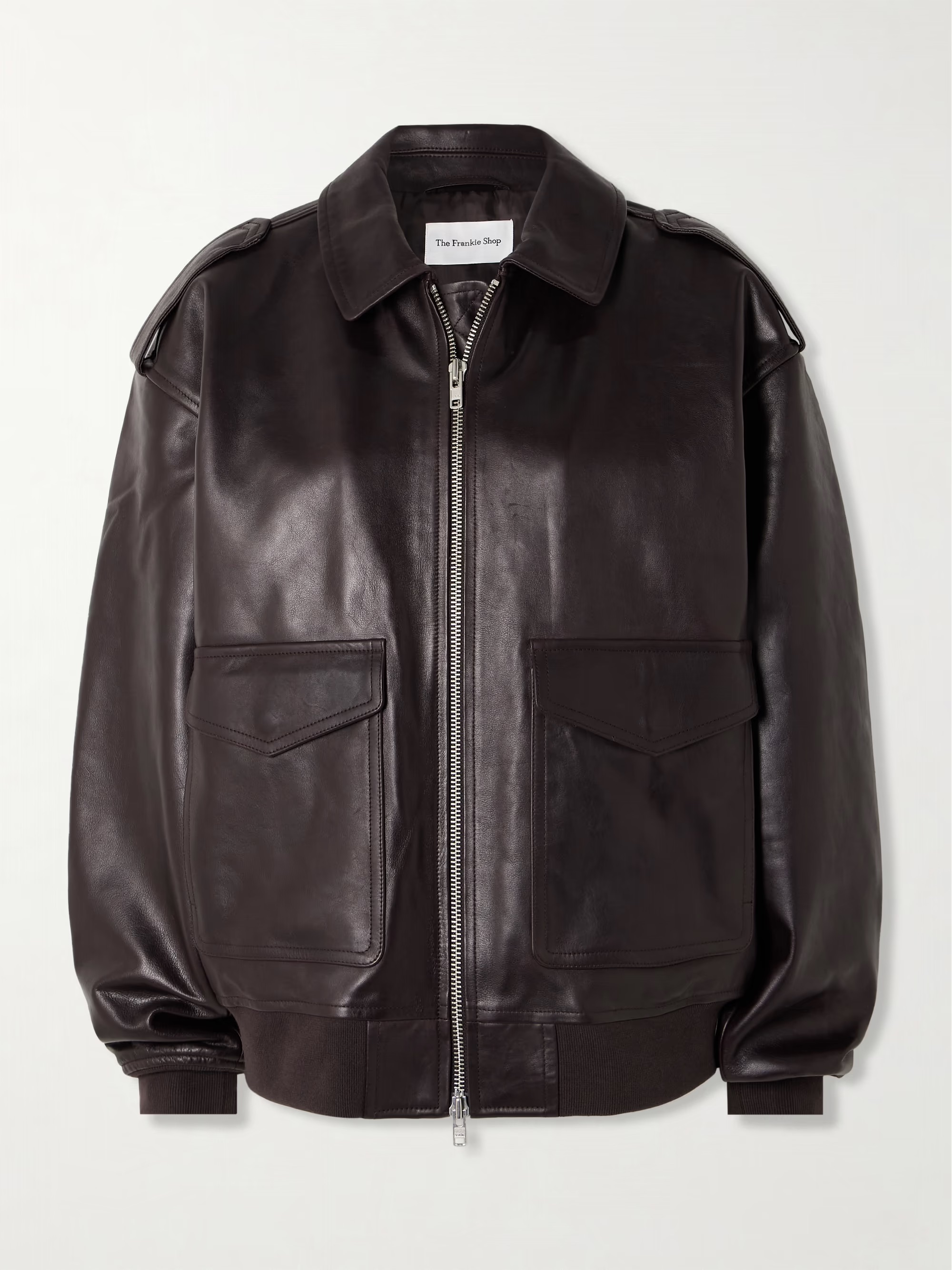 The Frankie Shop, Viper oversized leather jacket