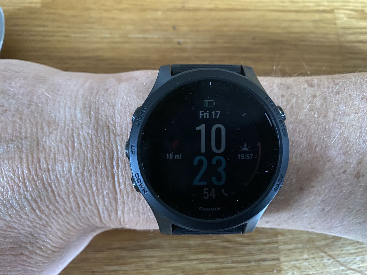 On wrist