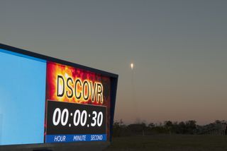 DSCOVR Launch with Countdown Clock