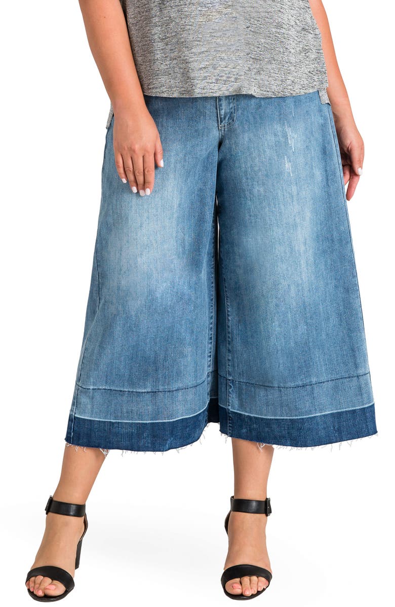 Release Hem Denim Culottes