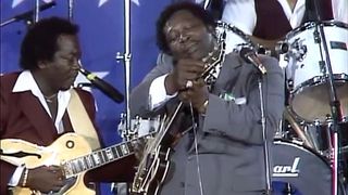 B.B. King performs at Farm Aid on September 22, 1985