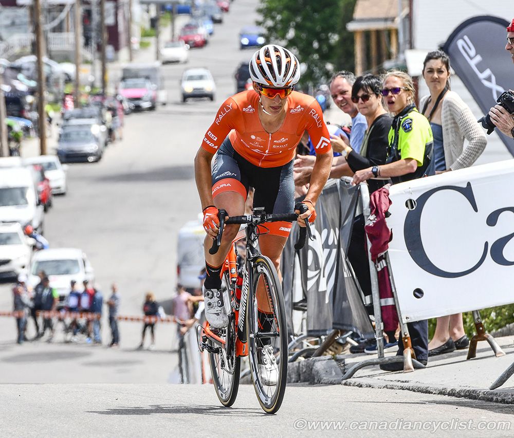 Sara Bergen (Rally Cycling) goes with 10 minutes remaining