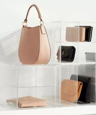 A purse organizer cube divider