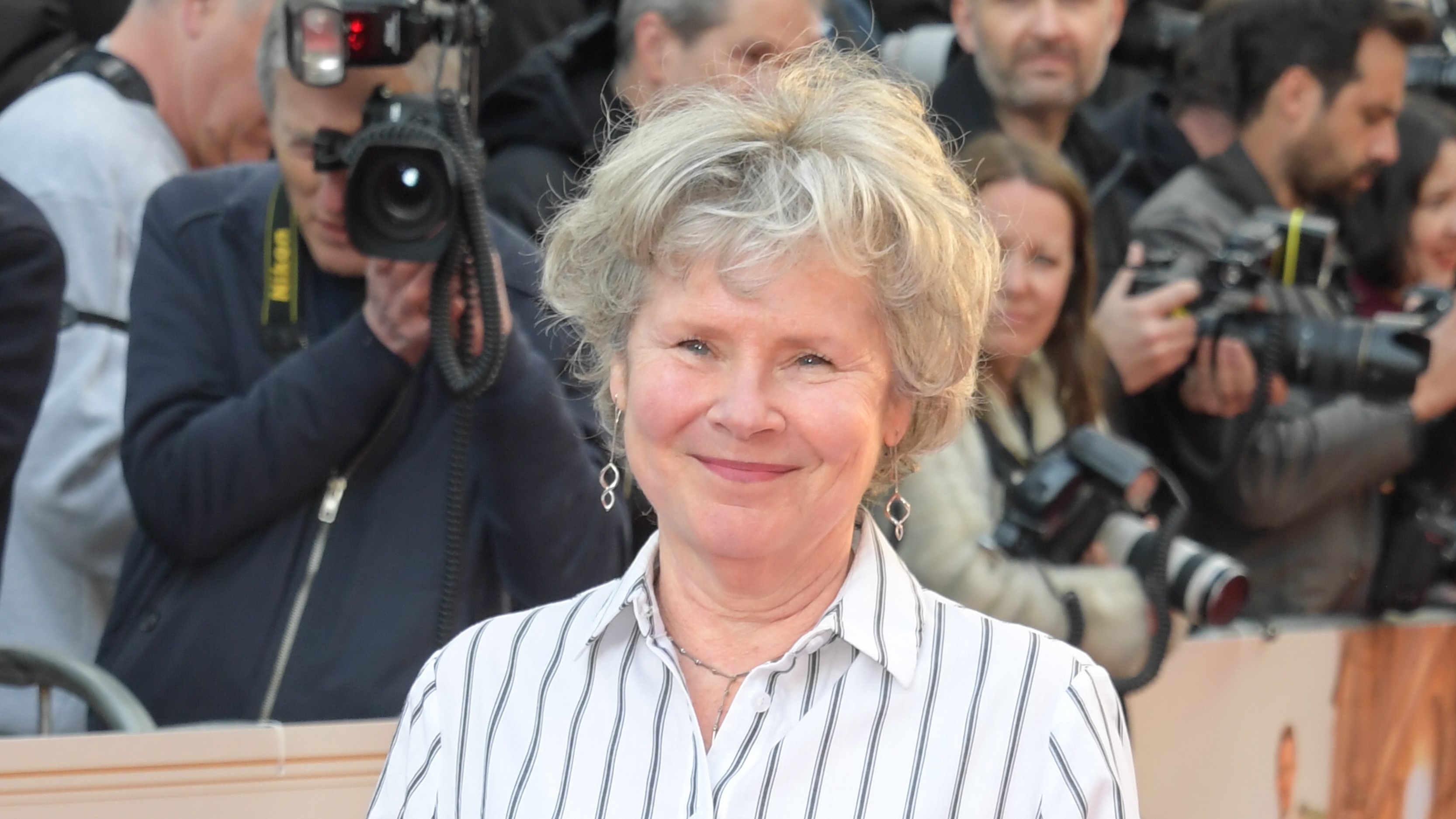 Imelda Staunton on the red carpet at the Downton Abbey: A New Era world premiere