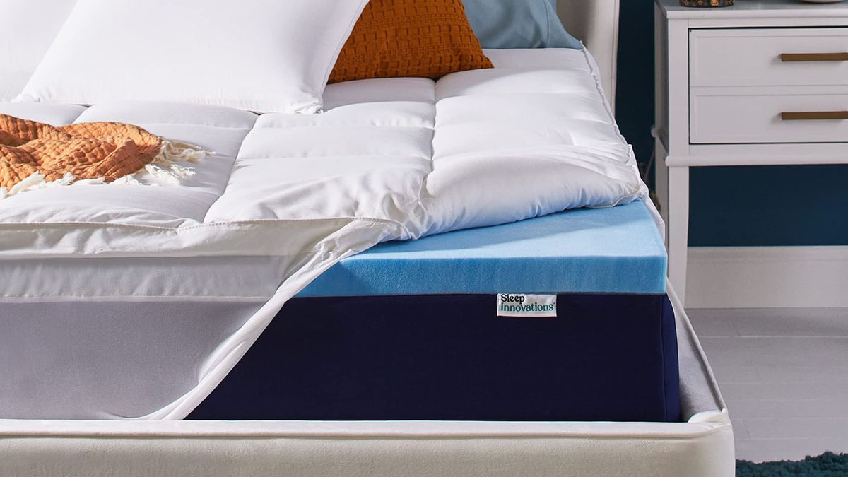 sleep innovations dual layer memory foam mattress topper