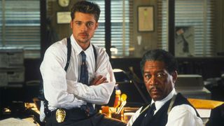 Brad Pitt and Morgan Freeman in Se7en