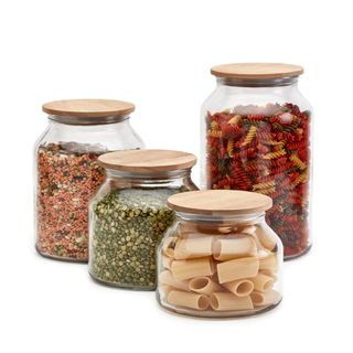 Vintage Storage Jars Glass Canister - Set of 4