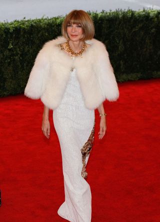 Anna Wintour attending the Met Gala in New York City in 2012.