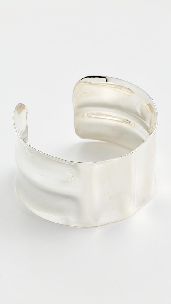 Mayamar Silver Hammered Cuff Bracelet