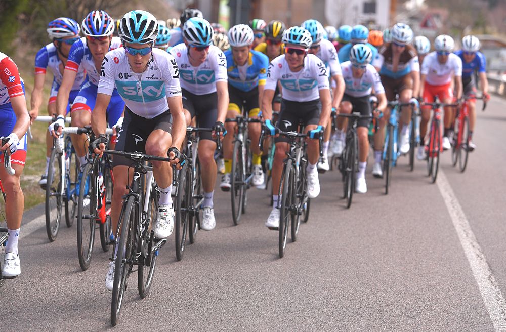 Team Sky and Chris Froome at Tour of the Alps stage 2