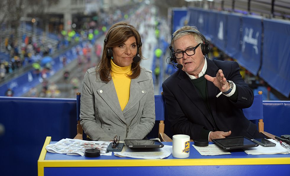 Maria Stephanos and Ed Harding cover the Boston Marathon for Hearst TV&#039;s pace-setting WCVB Boston.