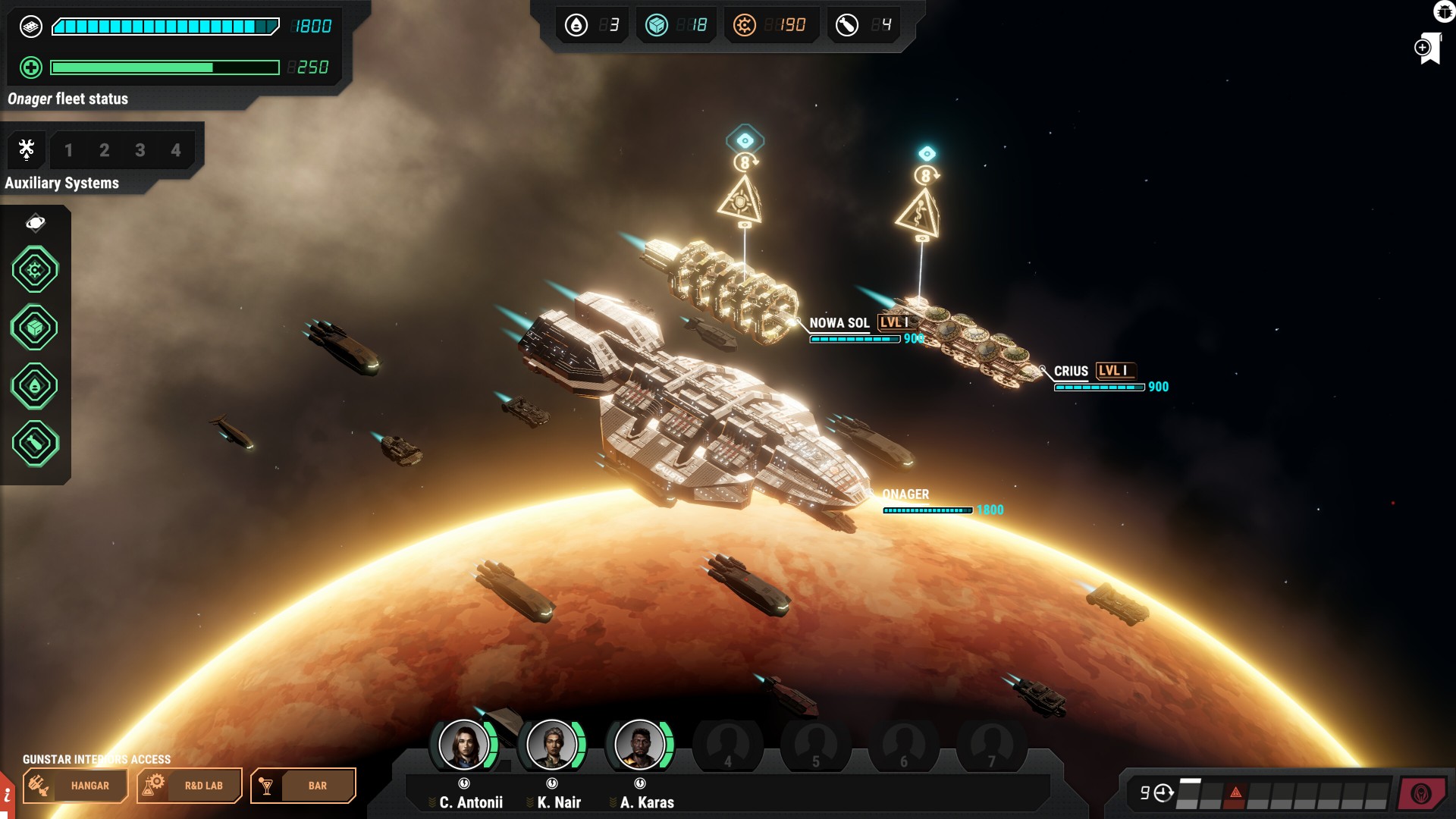 Screenshot from the video game "Battlestar Galactica: Scattered Hopes."