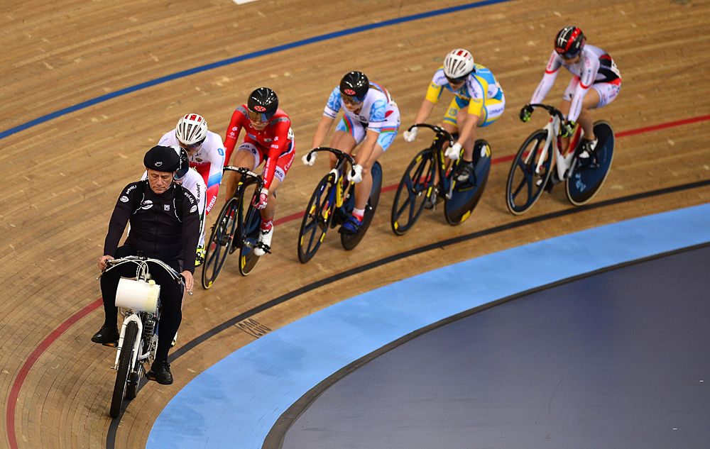 The women's keirin heats