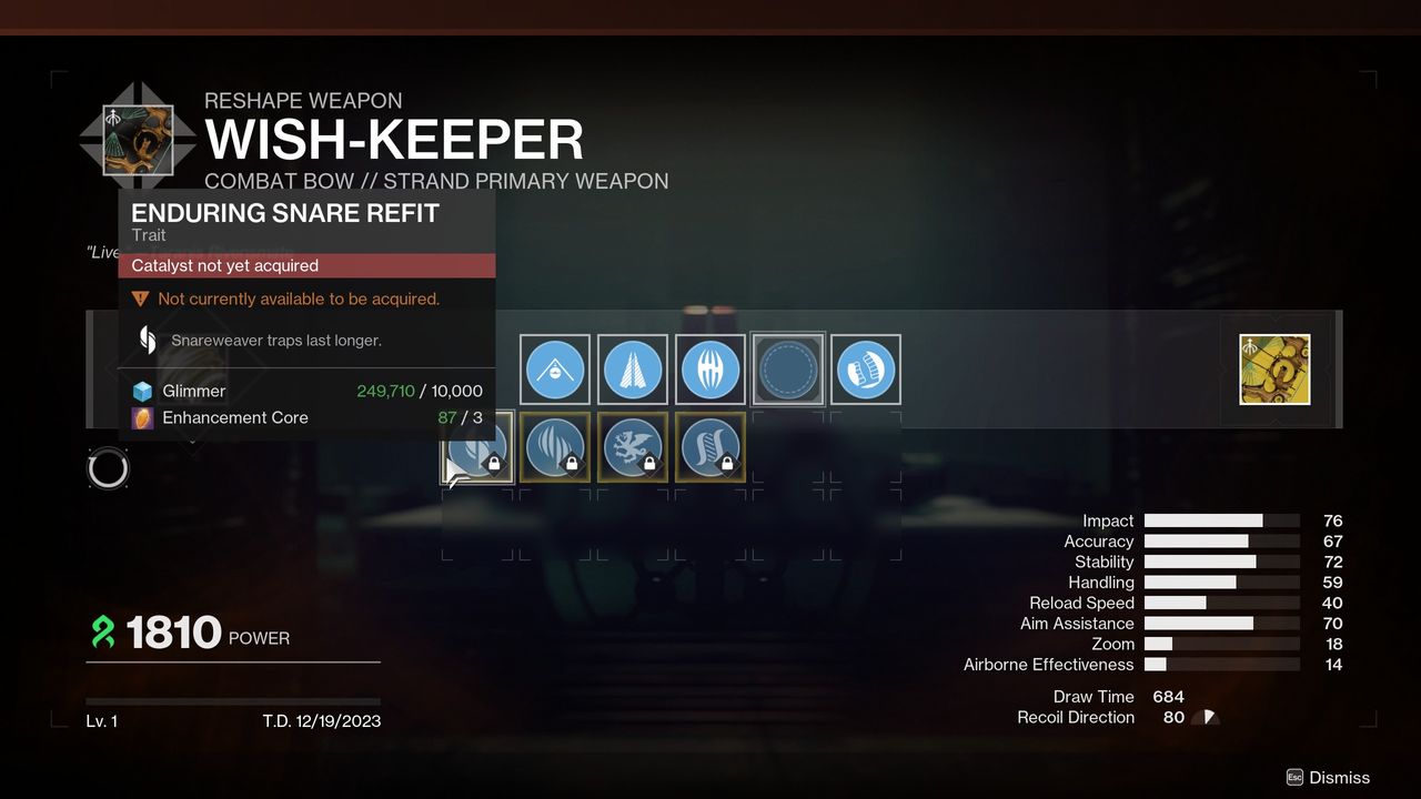 Destiny 2 Wish-Keeper catalysts