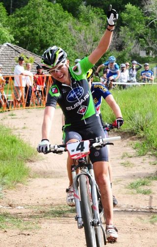 Heather Irmiger (Gary Fisher/Subaru) wins her first ever national short track race