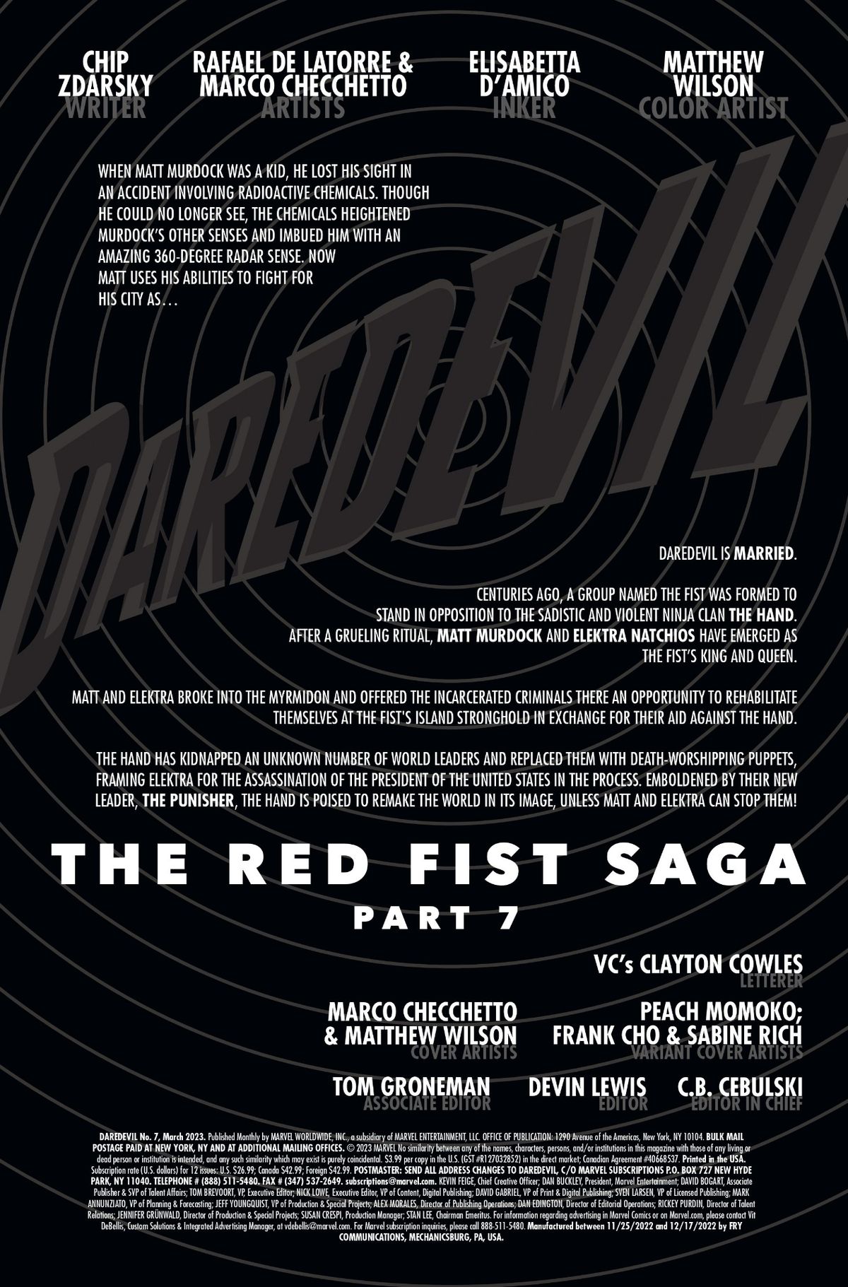Daredevil #7 art