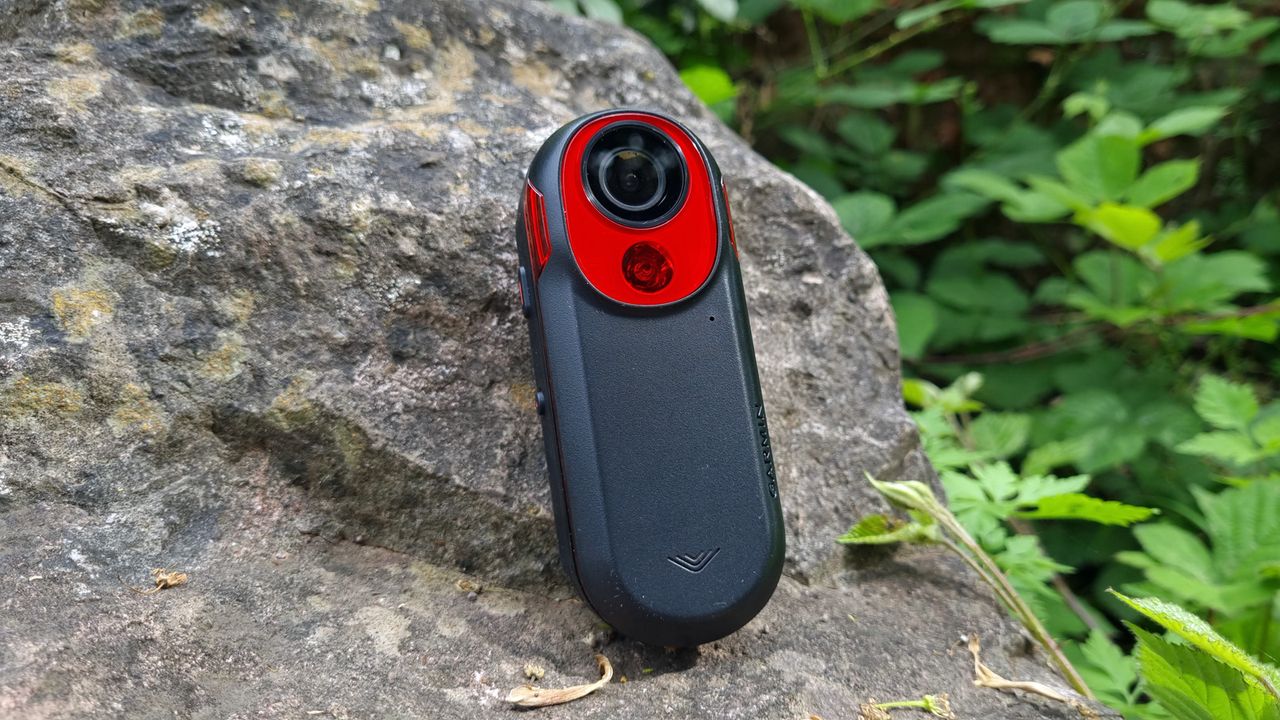 The Garmin Varia Radar camera on a rock