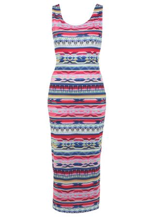 Miss Selfridge Aztec print dress, £28