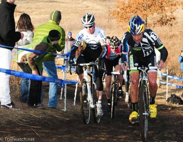 Tim Johnson (Cannondale) pushes the pace on lap two