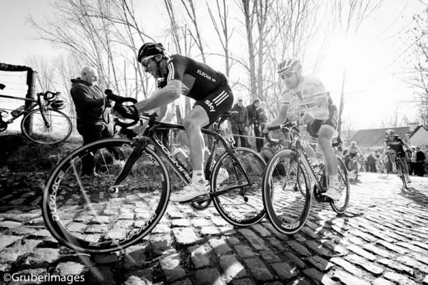 Flecha (Team Sky) is at home on the cobbles