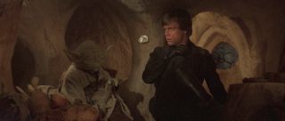 Luke Skywalker and one of his Jedi teachers, Yoda, in "Star Wars: Episode VI – Return of the Jedi."