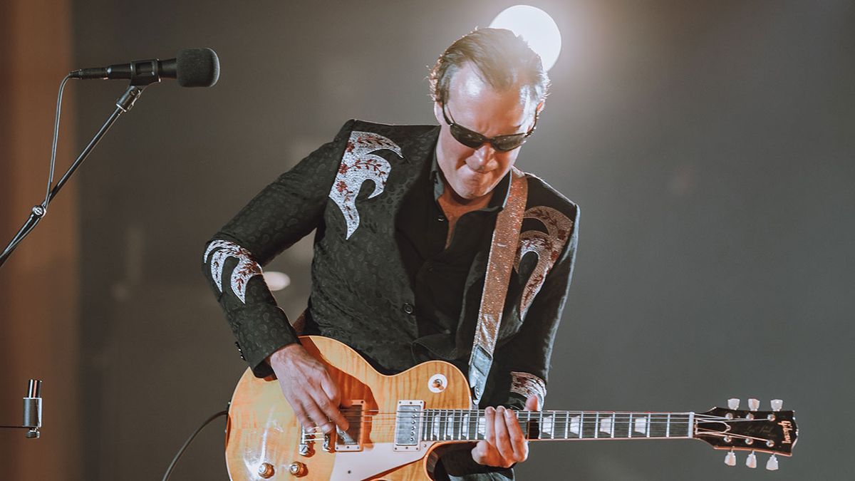 A shot of Joe Bonamassa on stage