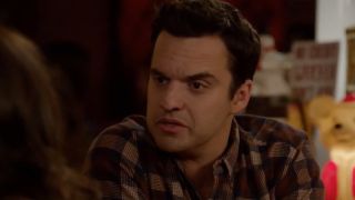 Jake Johnson as Nick, looking confused, on New Girl.