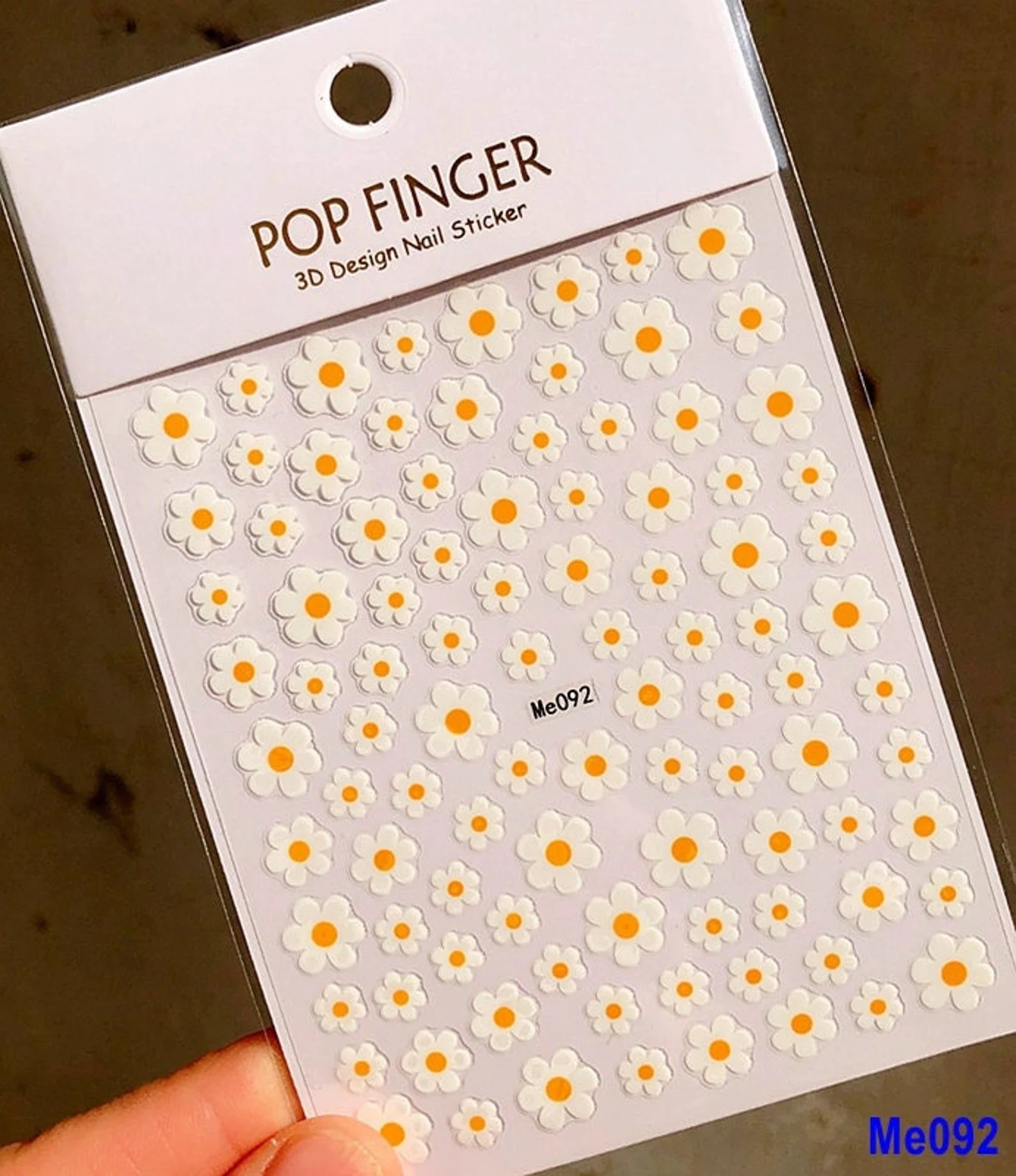 daisy nail stickers