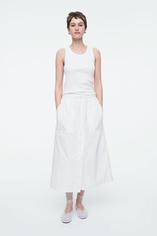 Cos, Drawstring Midi Skirt