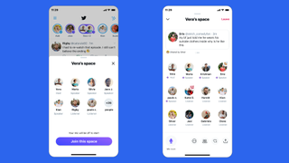 Twitter Spaces showing on the Twitter app