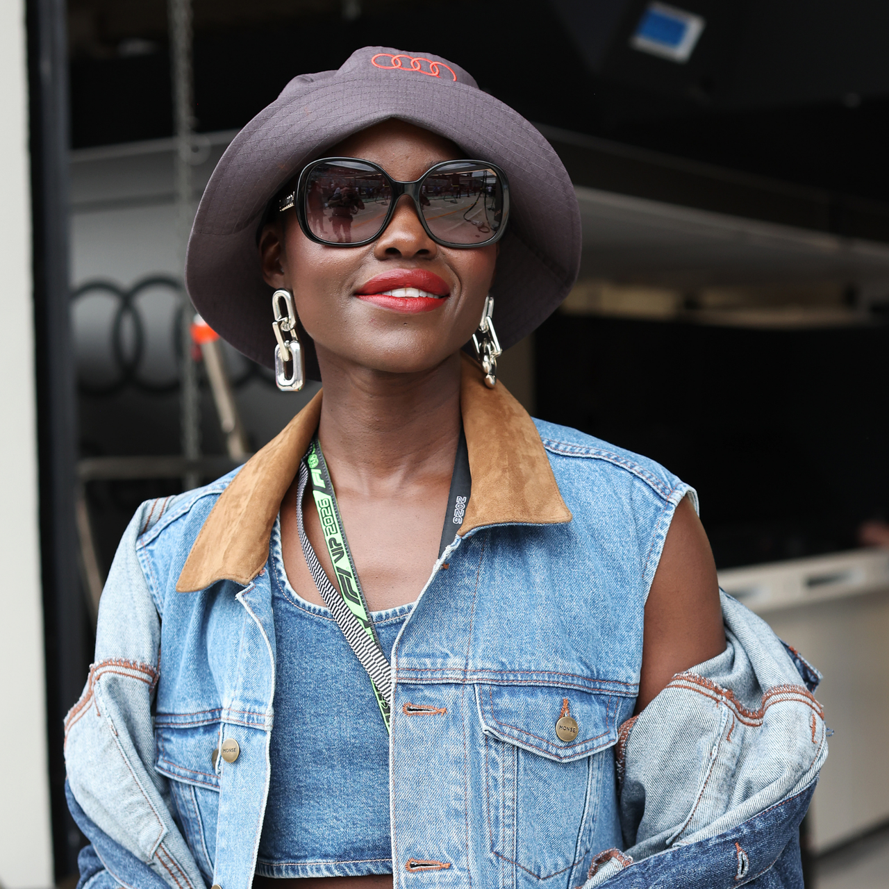 Don't Wear Denim-on-Denim Until You See the Fresh Way Lupita Nyong'o Styled the Trend