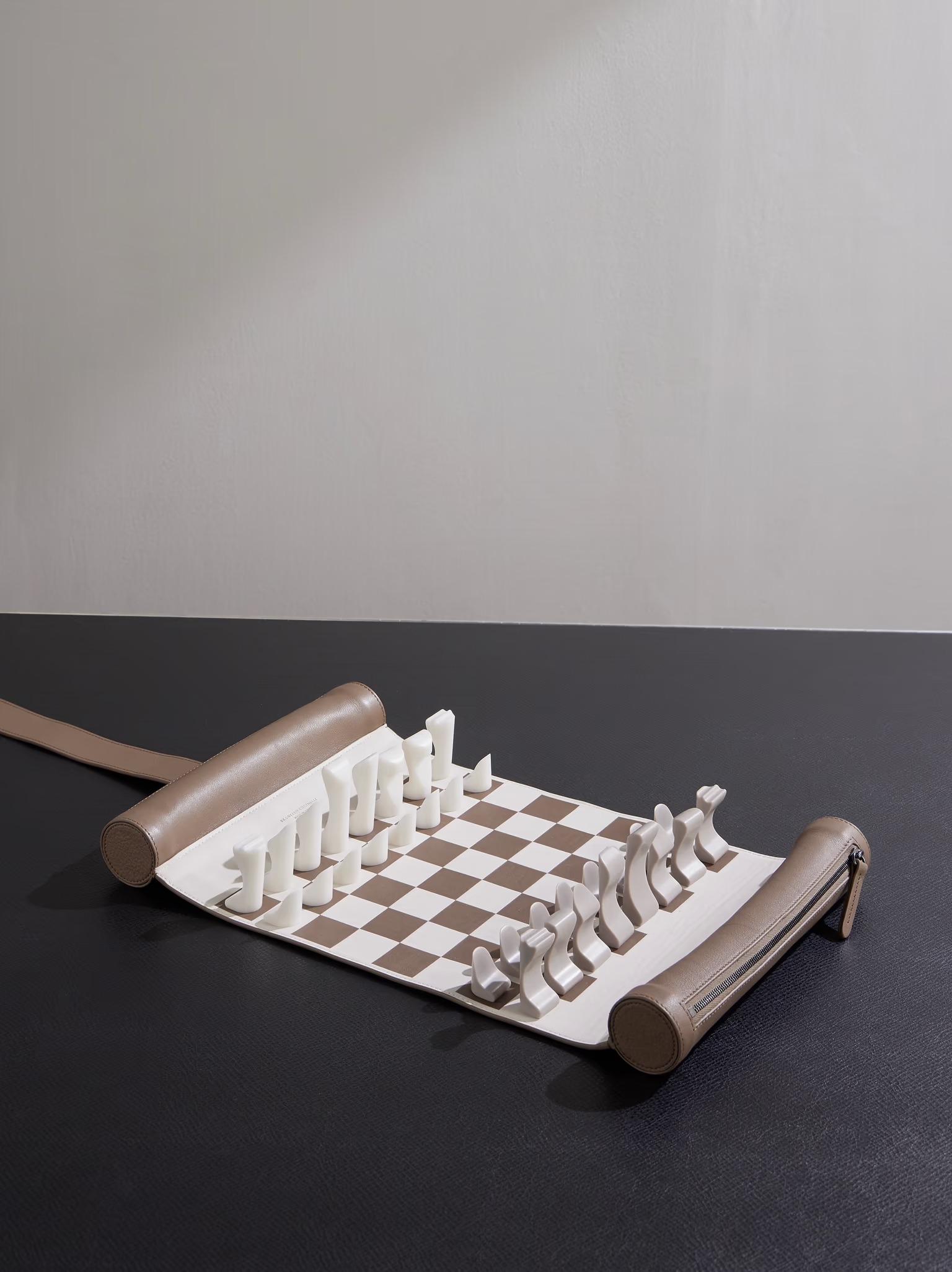 BRUNELLO CUCINELLI, Leather and Krion&amp;reg; Portable Chess Set