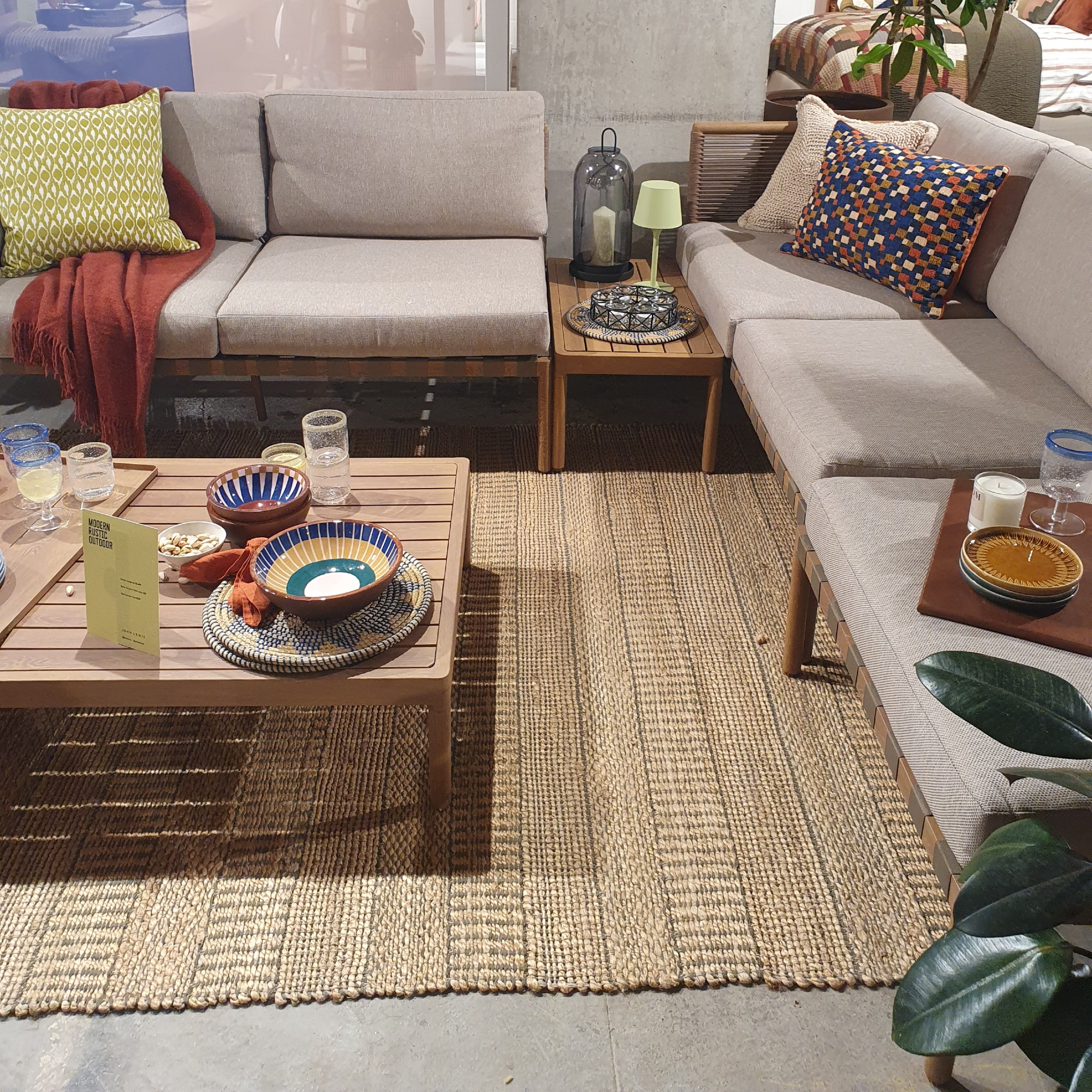 The John Lewis Sahara 5-Seater Modular Corner Garden Lounge Set at the brand's spring/summer 2026 press showcase