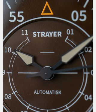 Strayer watch face, inspired by aeroplane and car meters
