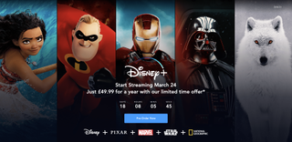 Disney Plus website page