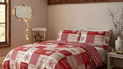 Catherine Lansfield Let It Snow Red Bedding Set