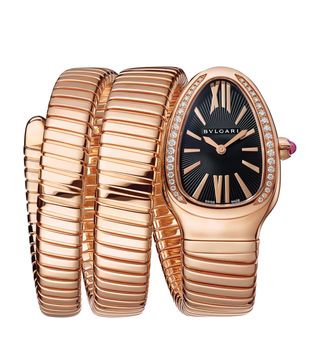 Rose Gold and Diamond Serpenti Tubogas Watch 35mm