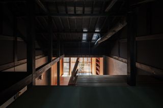 View from mezzanine inside japanese house