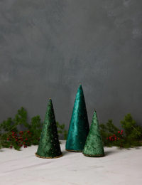 Set of 3 velvet Christmas tree decorations, Lulu and Georgia&nbsp;