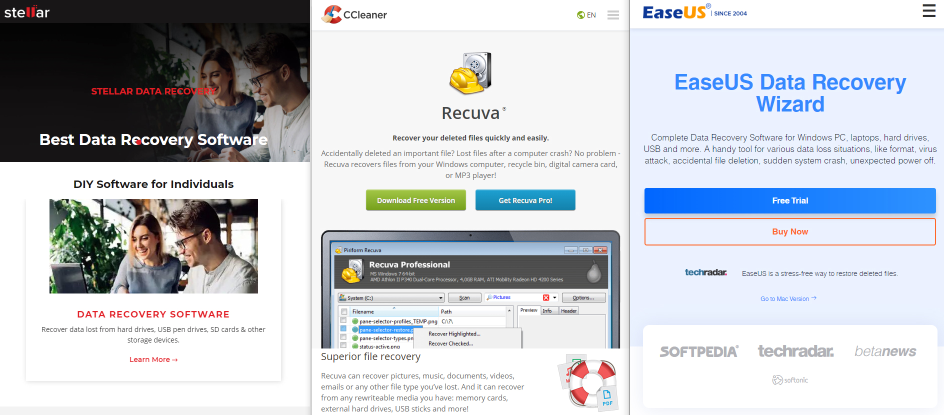 stellar data recovery premium vs technician vs professional