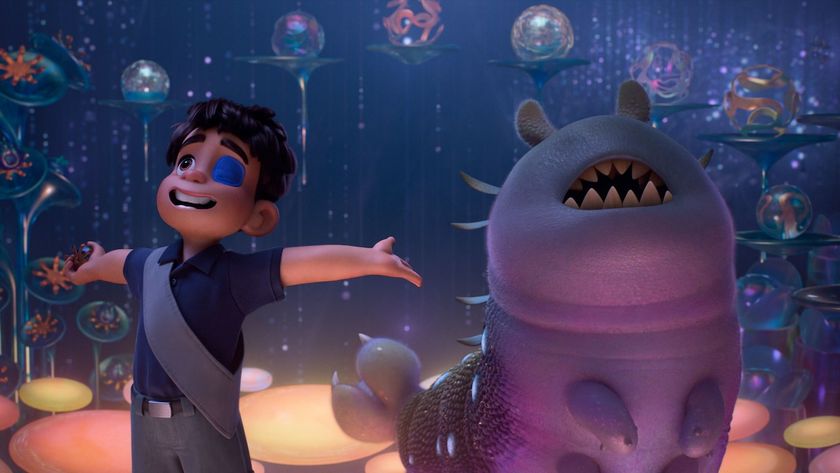 Elio and Glordon looking in awe of Communiverse in Elio movie 