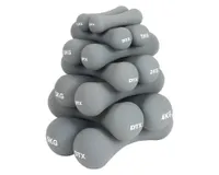 Best dumbbells: Image of grey DTX dumbbell stack