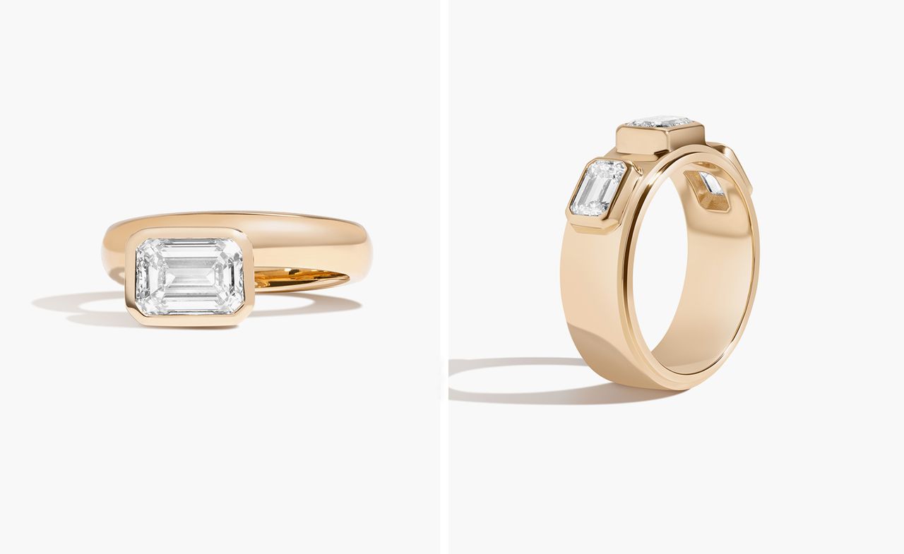 Two engagement rings by Shahla Karimi x Aether 