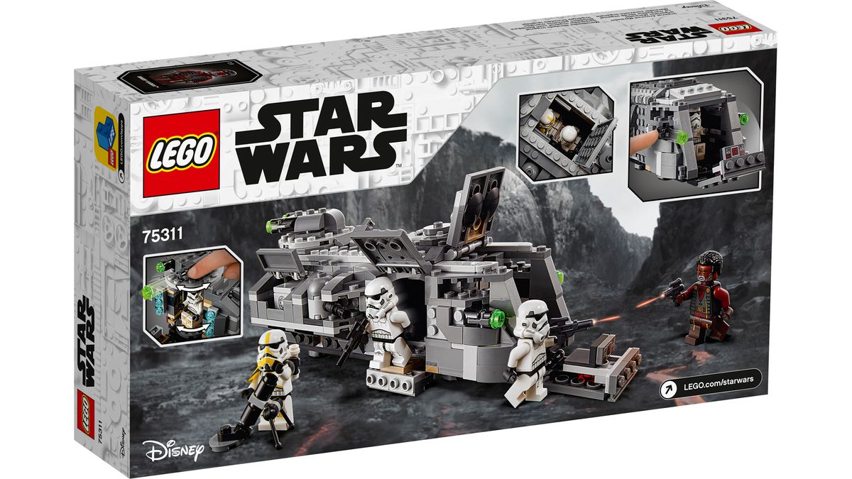 Lego's Imperial Armored Marauder from "Star Wars: The Mandalorian" is $39.99 USD and has 478 pieces. It comes with minifigures of Greef Karga, two Stormtroopers and an Artillery Stormtrooper.