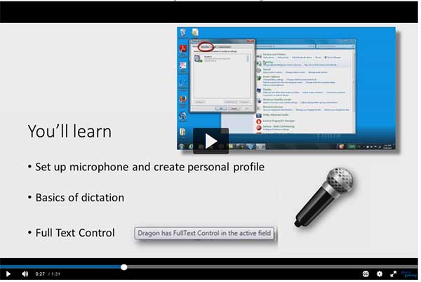 Video Tutorial: Dragon NaturallySpeaking 13 Training