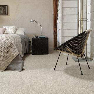 Beige carpet in bedroom